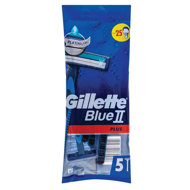 Vienkartiniai skustuvai GILLETTE BLUE 2 PLUS, 5 vnt.
