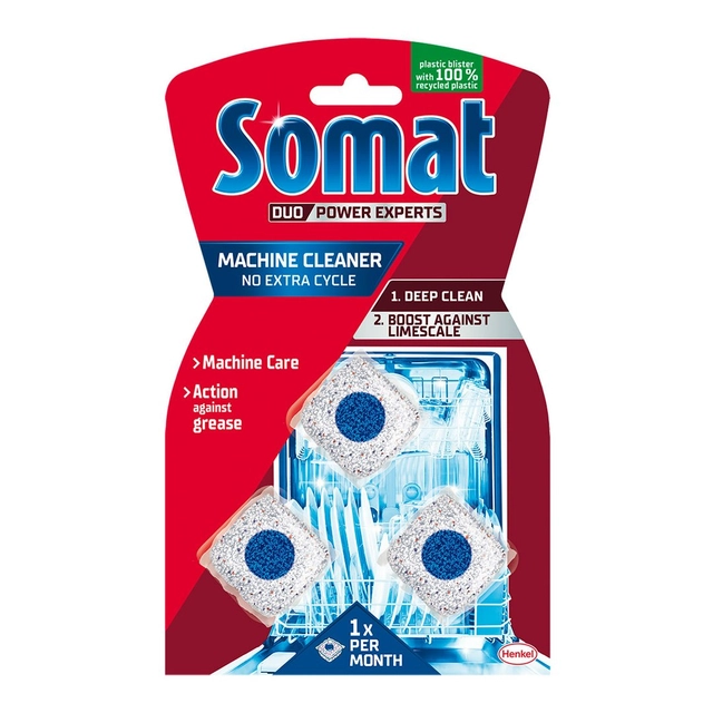 Indaplovių priežiūros priemonė SOMAT MACHINE CLEANER, 3 vnt.