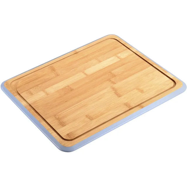 Bambukinė serviravimo lentelė KESPER 40x30 mėlynu apvadu