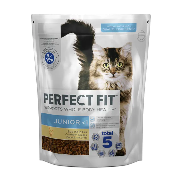 Kitten food enriched with chicken PERFECT FIT JUNIOR, 750 g