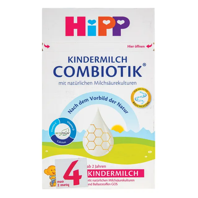 Sausas mišinys pieno gėrimui vaikams paruošti nuo 2 metų HiPP COMBIOTIK 4, 600 g