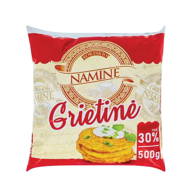 РОКИШКИ НАТУРАЛЬНАЯ СМЕТАНА 30% ЖИРА, 500 г