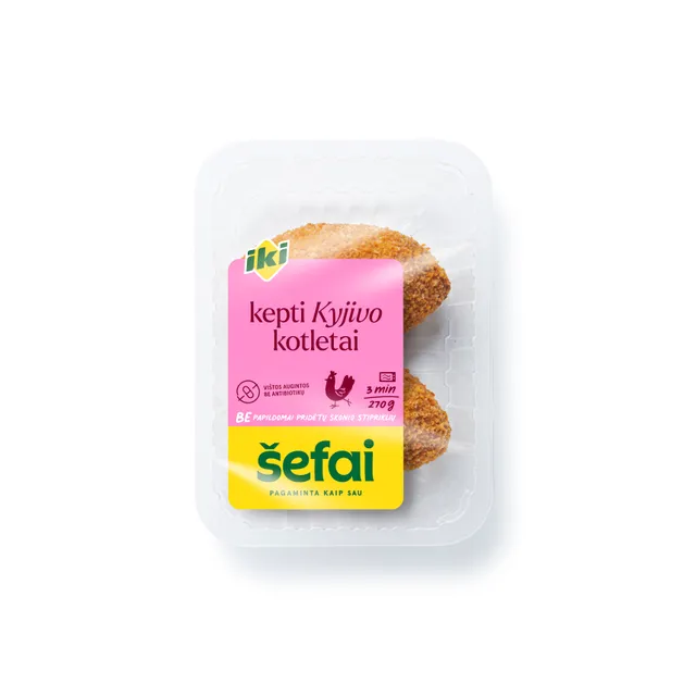 Fried KIEV cutlet (2 pcs.) IKI ŠEFAI, 270 g