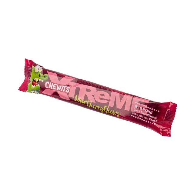 Kramtomi saldainiai CHEWITS XTREME CHERRY, 34 g