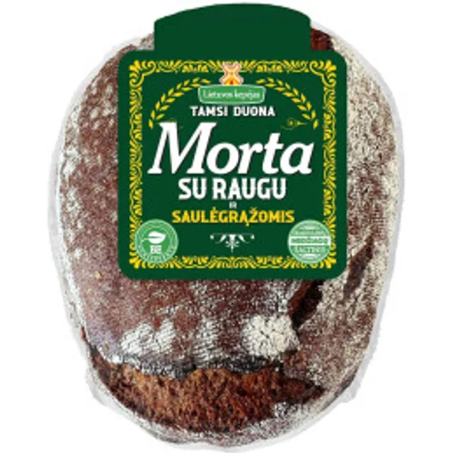 Tamsi duona su raugu ir saulėgrąžomis MORTA, 500 g
