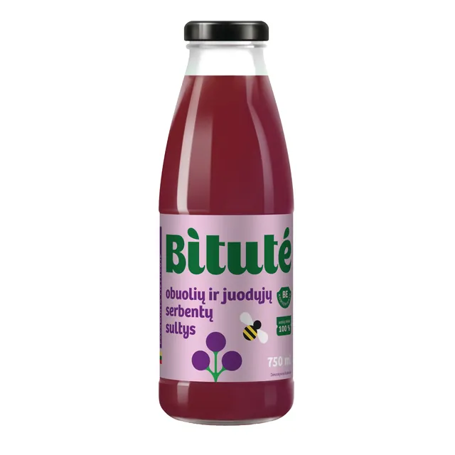 Apple and blackcurrant juice IKI ŪKIS/BITUTĖ, 750 ml