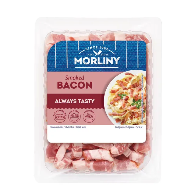 Cold smoked bacon cubes, 200 g