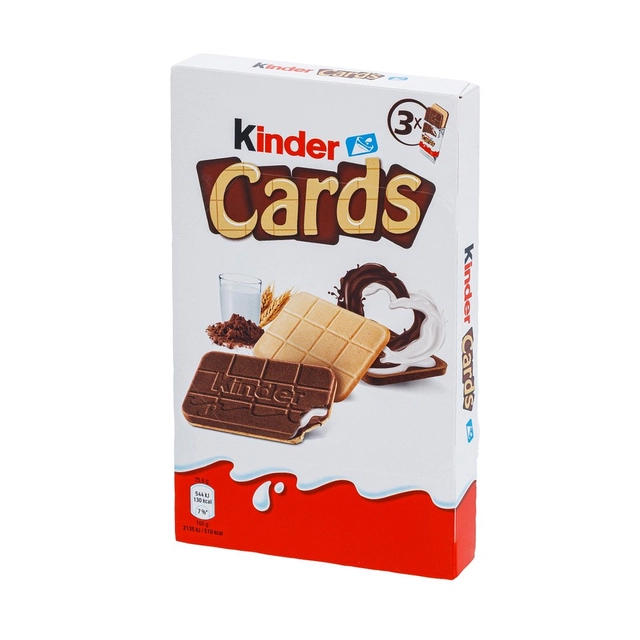 Песочное печенье KINDER CARDS, 76,8 г