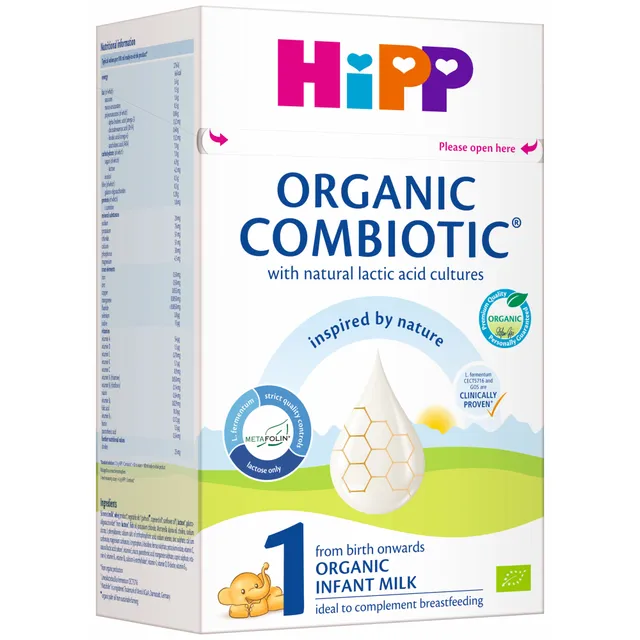 Ekologiškas pradinio maitinimo kūdikių pieno mišinys nuo gimimo HIPP 1 COMBIOTIC, 800 g