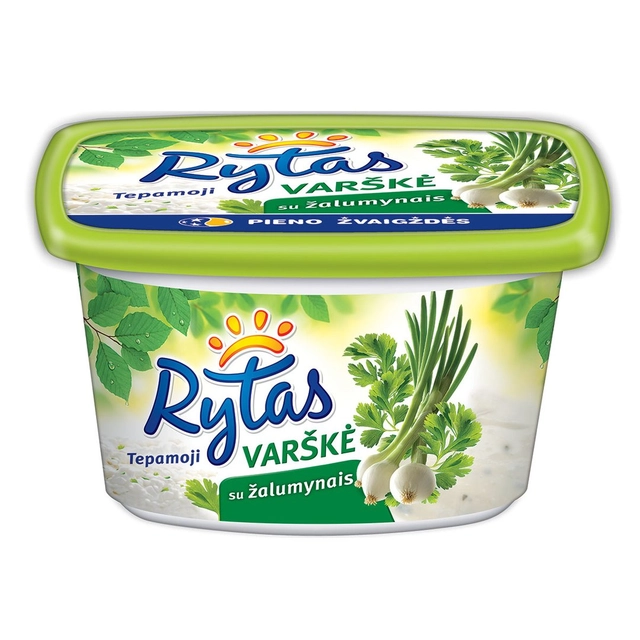 Tepamoji varškė su žalumynais be laktozės RYTAS, 15% rieb., 130 g