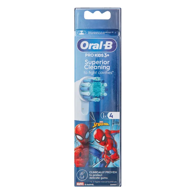 Elektrinio dantų šepetėlio galvutės ORAL-B KIDS SPIDERMAN PRO, 4 vnt.