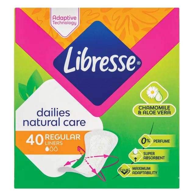 Kasdieniniai įklotai LIBRESSE NATURAL, 40 vnt.