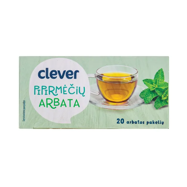 Pipirmėčių arbata CLEVER, 20 x 1,5 g