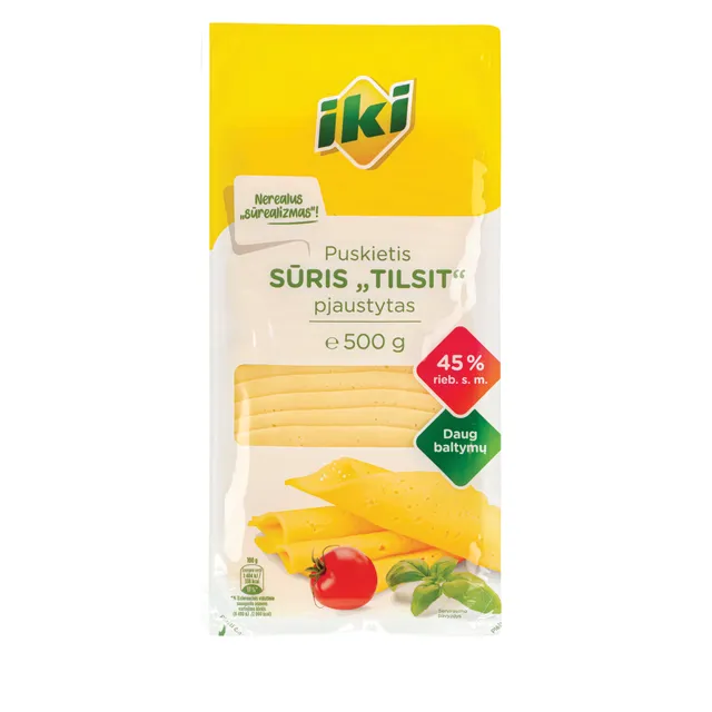 Puskietis sūris IKI TILSIT, 45% rieb., 500 g