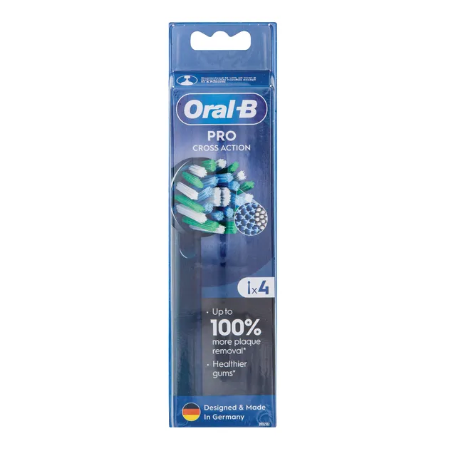 Elektrinio dantų šepetėlio galvutės ORAL-B CROSS ACTION BLACK PRO, 4 vnt.