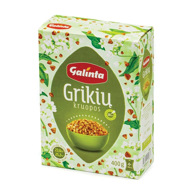 Grikių kruopos GALINTA, 4 x 100 g