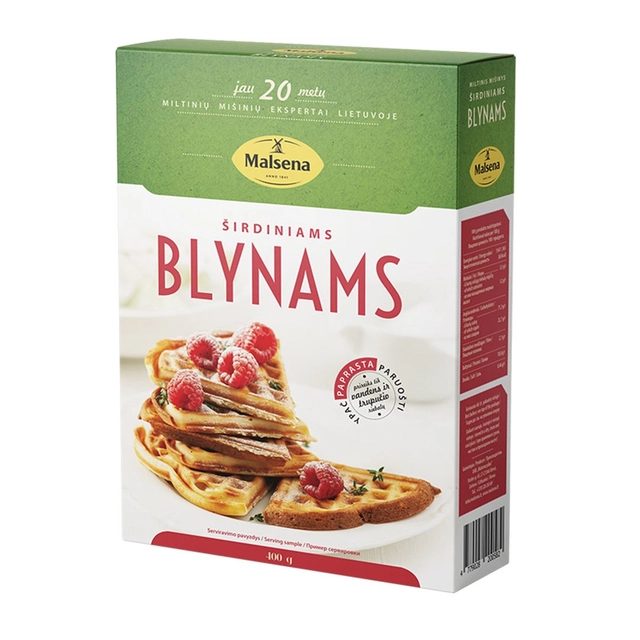 Miltinis mišinys širdiniams blynams MALSENA, 400 g