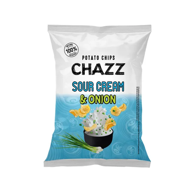 Картофельные чипсы со вкусом сметаны и лука CHAZZ, 130 г