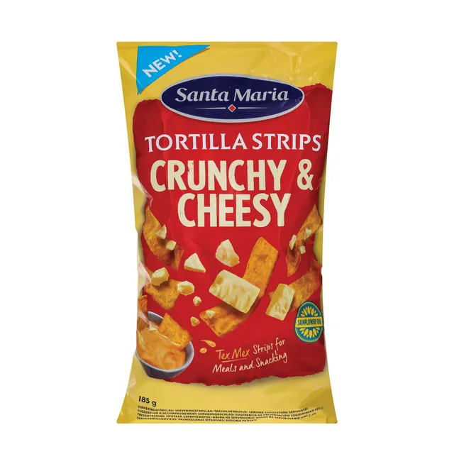 Crispy corn chips cheese flavor SANTA MARIA, 185 g