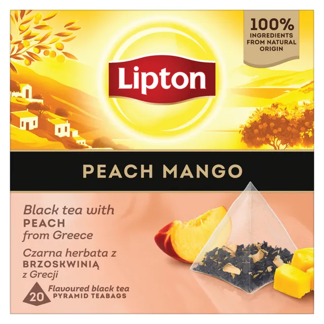 Aromatizuota juodoji arbata su tropiniais vaisiais LIPTON, 20 vnt.