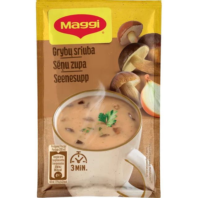 Растворимый грибной суп с гренками MAGGI, 16 г