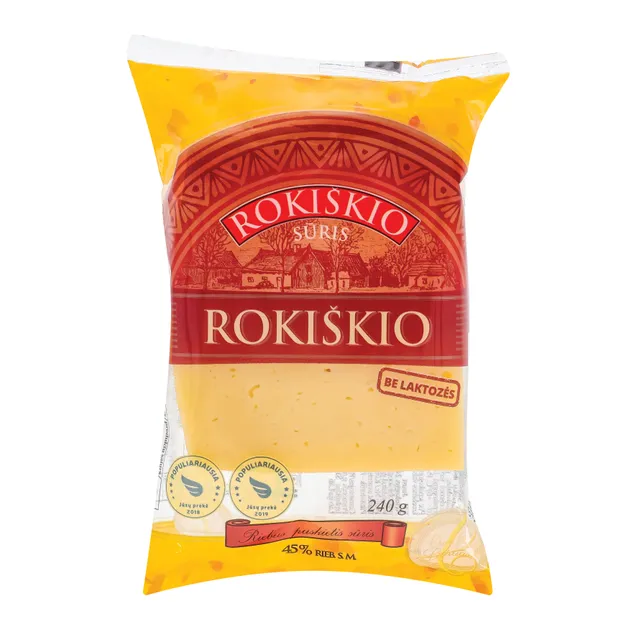 Ферментированный сыр без лактозы ROKIŠKIO, 45% жира, 240 г
