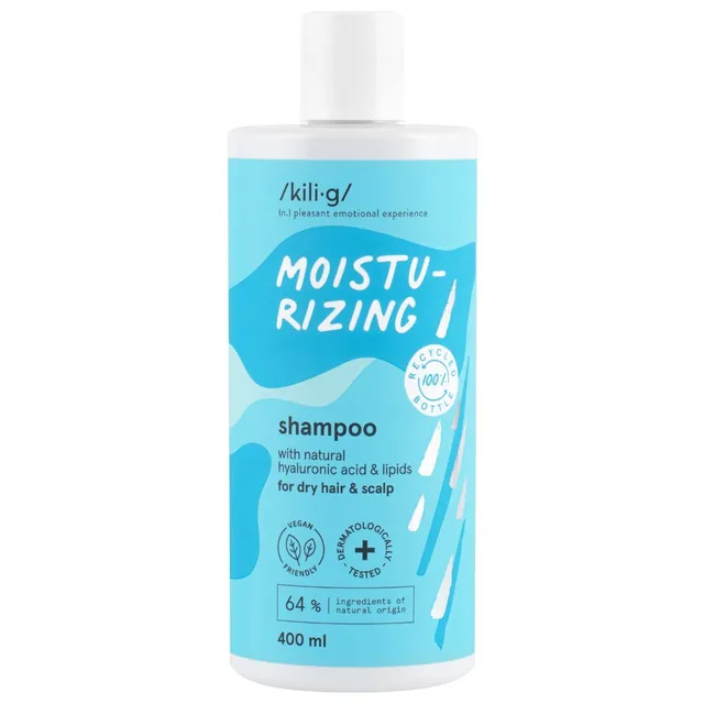 Intensyviai plaukus ir galvos odą drėkinantis šampūnas KILIG, 400 ml
