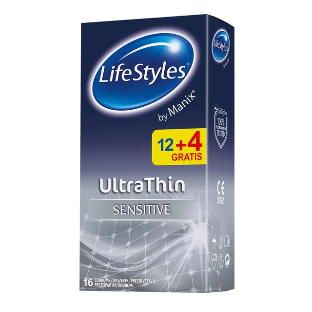 Prezervatyvai LIFESTYLES ULTRATHIN, 16 vnt.