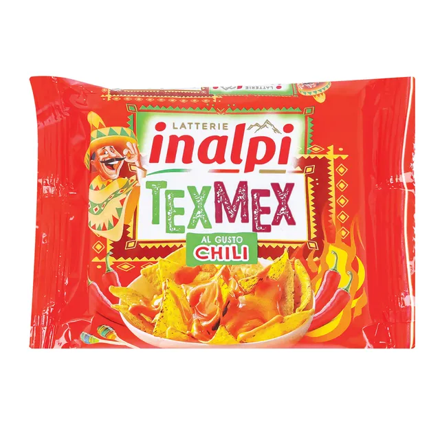 Melted cheese with hot peppers INALPI TexMex slice, 38% fat, 150g