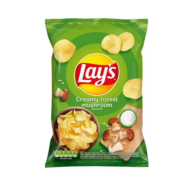 Sour cream and mushroom flavored potato chips LAY'S, 130 g