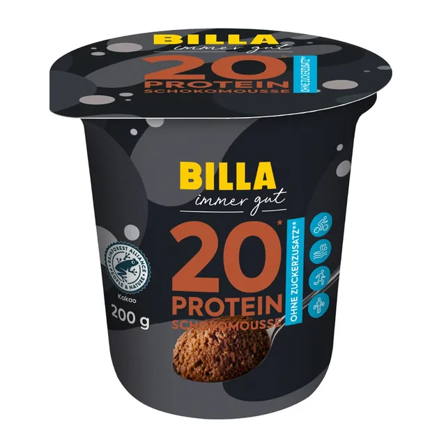 Пухлые шоколадные BILLA HIGH PROTIN, 200 г