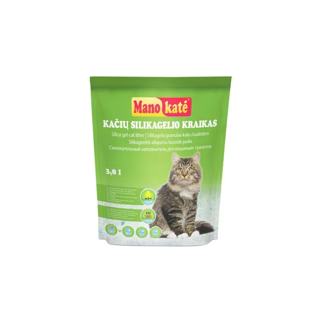 Силиконовый наполнитель для кошек MANO KATĖ 3,8 л