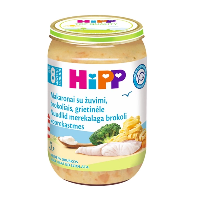 Žuvis su makaronais ir daržovėmis (nuo 8 mėn.) HIPP, 220 g