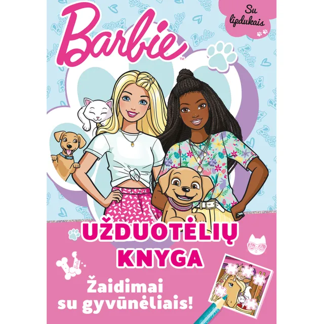 Užduotėlių knyga BARBIE. ŽAIDIMAI SU GYVŪNĖLIAIS