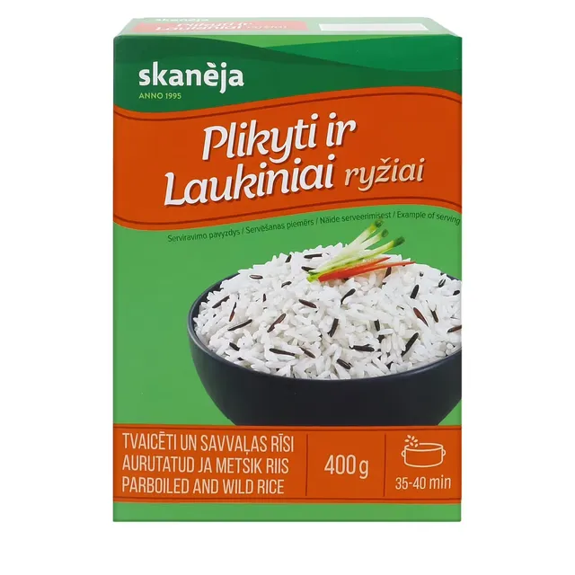 Смешанный вареный и дикий рис SKANĖJA, 400 г