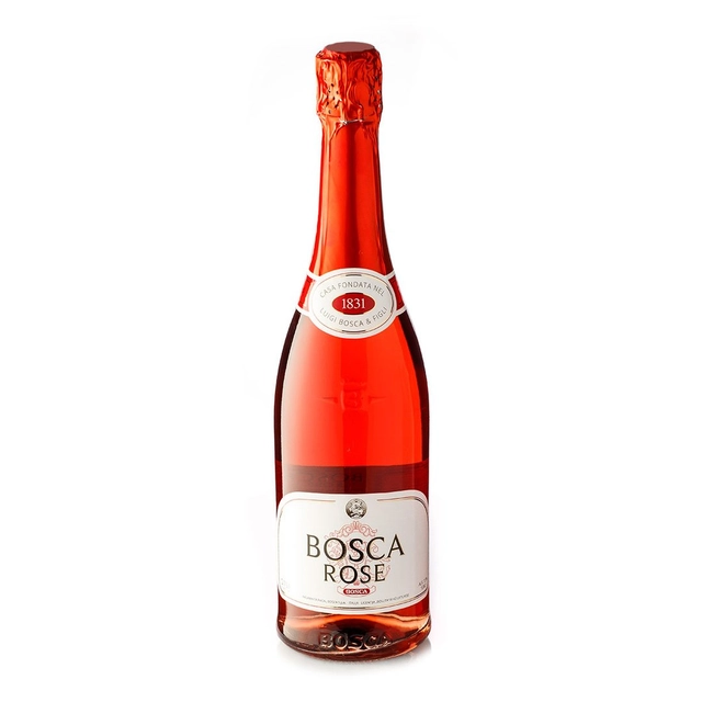 Pink, semi-sweet, sparkling fermented drink mixture BOSCA ROSE (7,5%), 750 ml