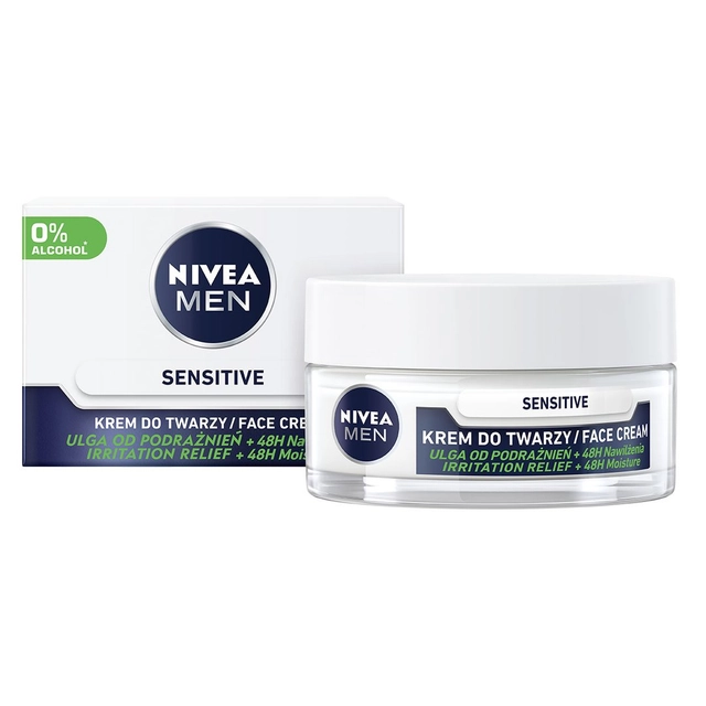 Moisturizing face cream NIVEA MEN SENSITIVE, 50 ml