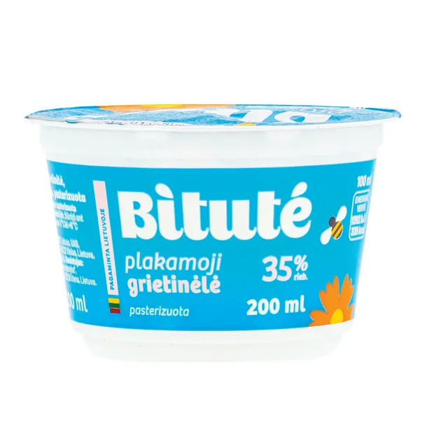 Сливки 35% жирности BITUTĖ, 200 мл