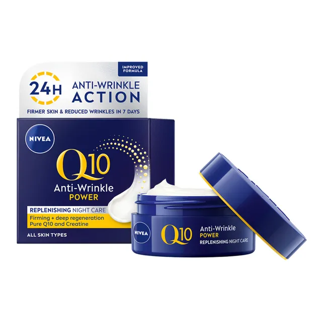 Naktinis veido kremas NIVEA Q10 PLUS ANTI-WRINKLE, 50 ml