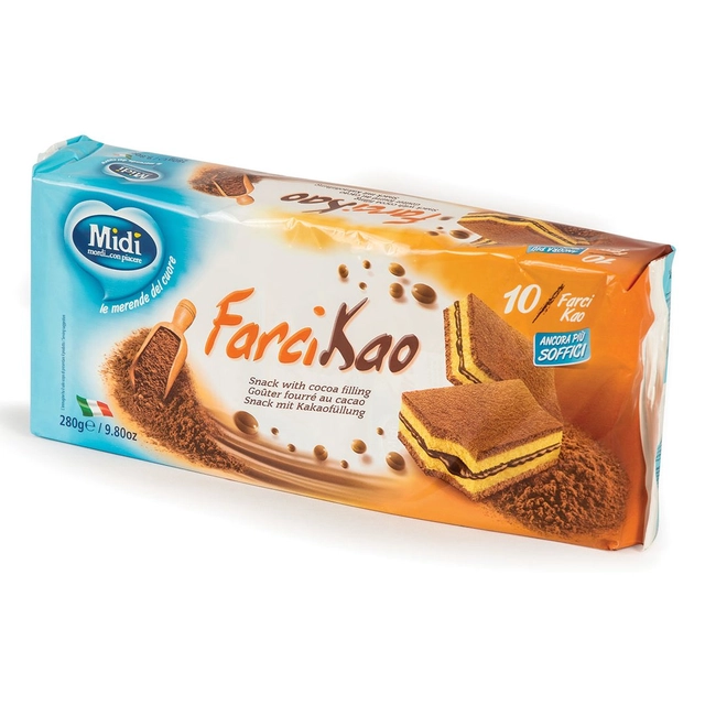 Biskvitas su kakavos įdaru FARCIKAO COCOA, 280 g