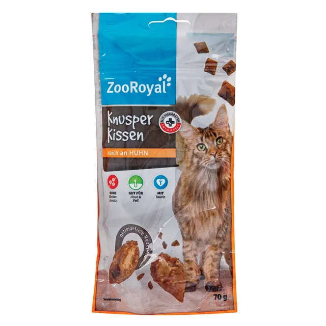 Хрустящее лакомство с курицей для кошек ZOOROYAL, 70 г