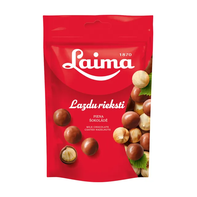 Coated hazelnuts in milk chocolate LAIMA, 140 g