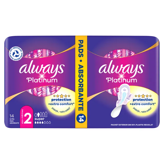 Higieniniai paketai ALWAYS PLATINUM SUPER, 14 vnt.
