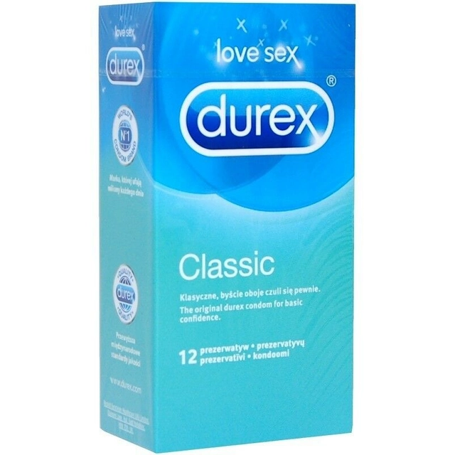 Prezervatyvai DUREX CLASSIC, 12 vnt.