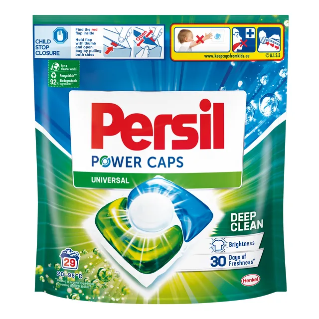 Skalbimo kapsulės PERSIL POWER CAPS UNIVERSAL 29 skalbimų