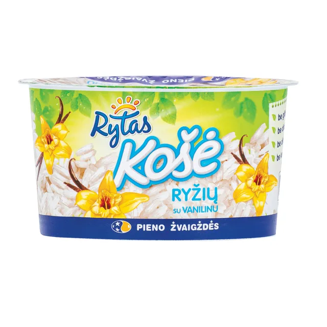 Rice porridge with vanilla RYTAS, 6% fat, 200 g
