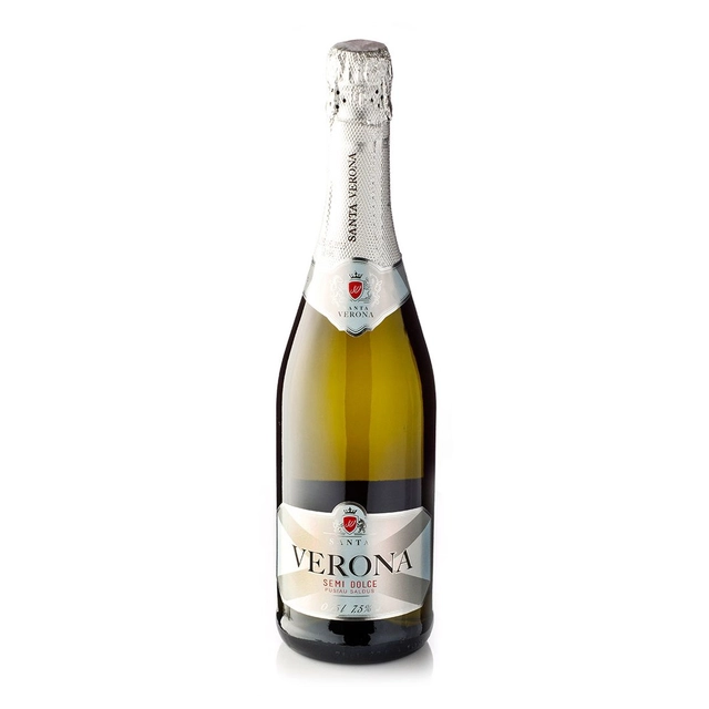 Pusiau saldus gazuotas fermentuotas gėrimas SANTA VERONA (7,5%), 750 ml