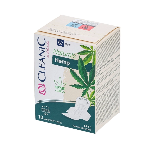 Higieniai paketai CLEANIC NATURALS HEMP NIGHT, 10 vnt.