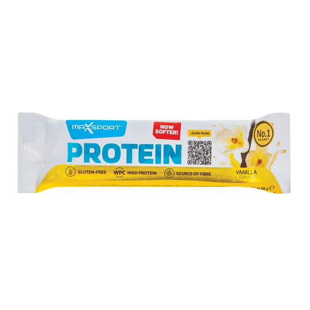 Baltyminis batonėlis vanilės skonio MAX SPORT, 50 g