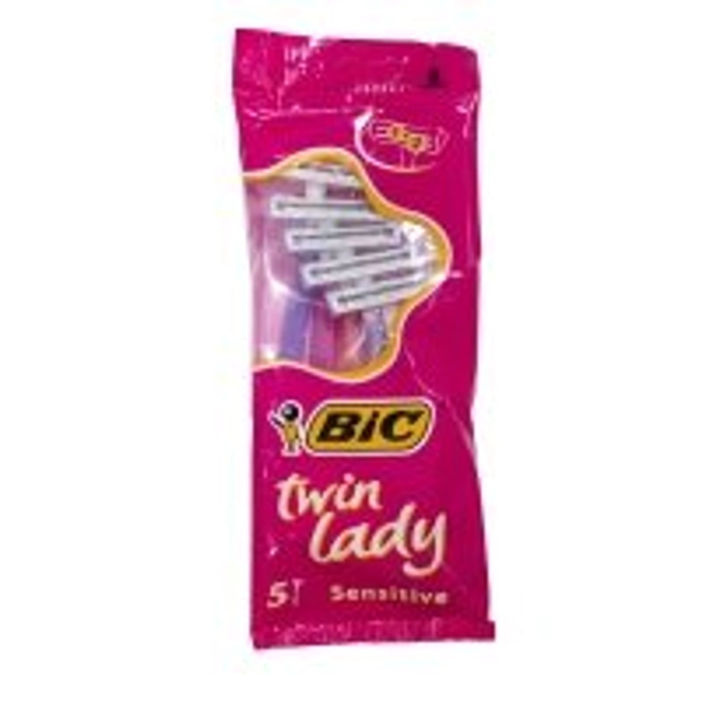 Moteriški vienkartiniai skustuvai BIC TWIN LADY SENSITIVE, 5 vnt.